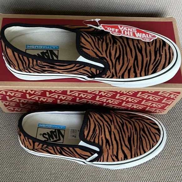 Vans Slip-On Safari Animal Stripes Black Marshmallow WMNS - Picture 3 of 16